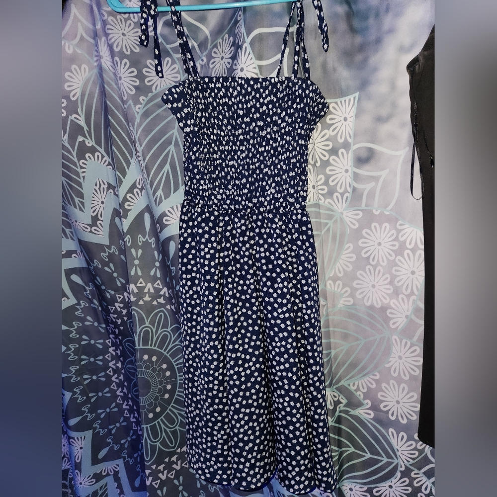 Black Floral Dress, Size Small